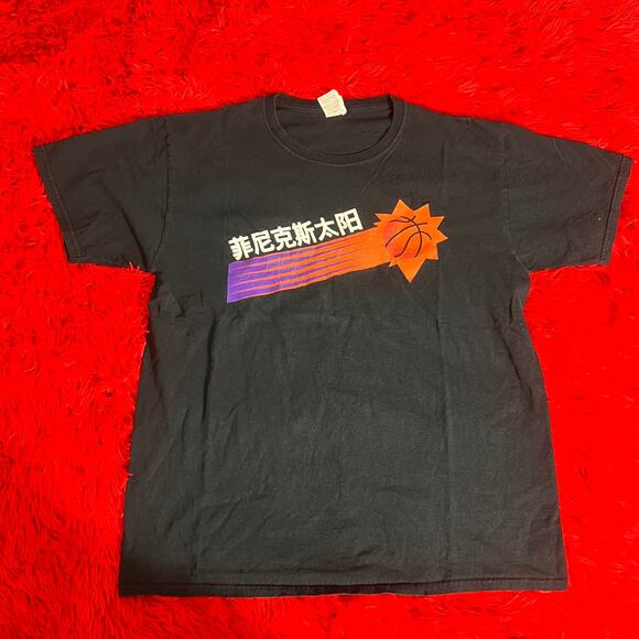 Vintage Phoenix Suns Black Graphic T Shirt Insane and Unique Cool Large - Picture 1 of 4